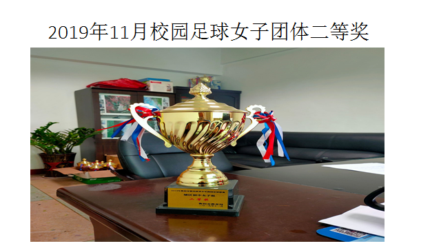 2019年9月，湖南省校园女子足球比赛中获得女子团体二等奖